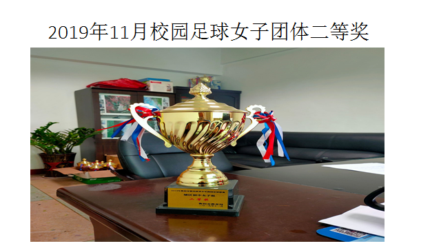 2019年9月，湖南省校园女子足球比赛中获得女子团体二等奖